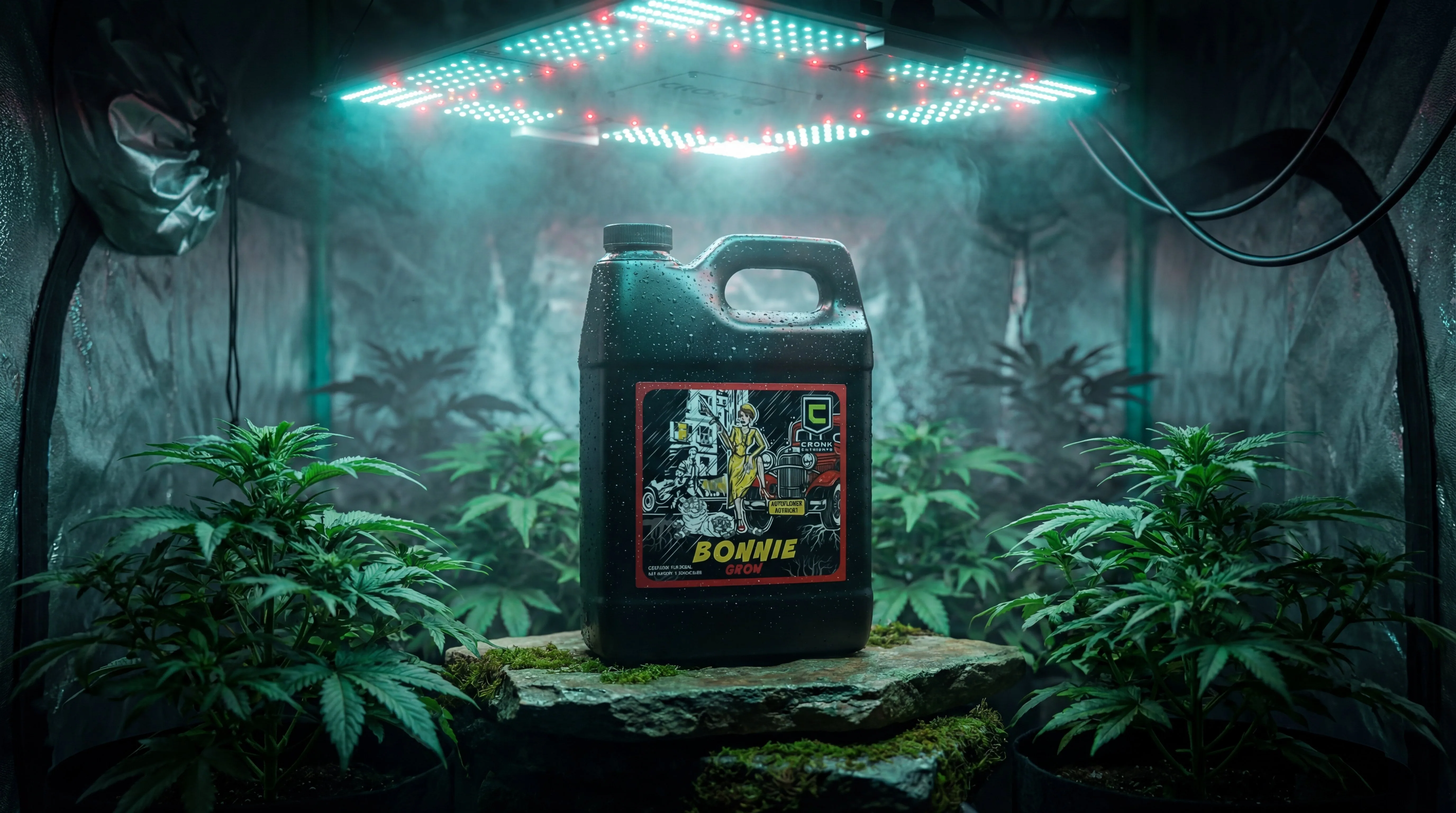 Bonnie 6-5-4: Complete vegetative nutrition optimized for autoflowering plants' compressed 3-4 week growth window.