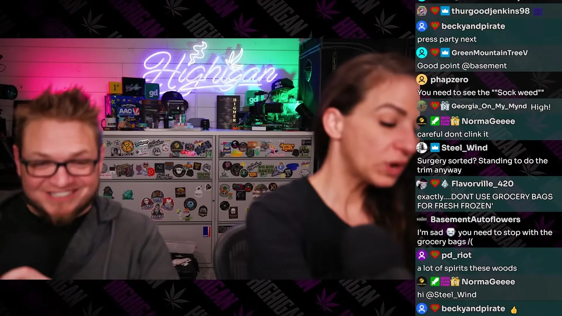 Highigan discussing fresh frozen process with harvested Emoji buds